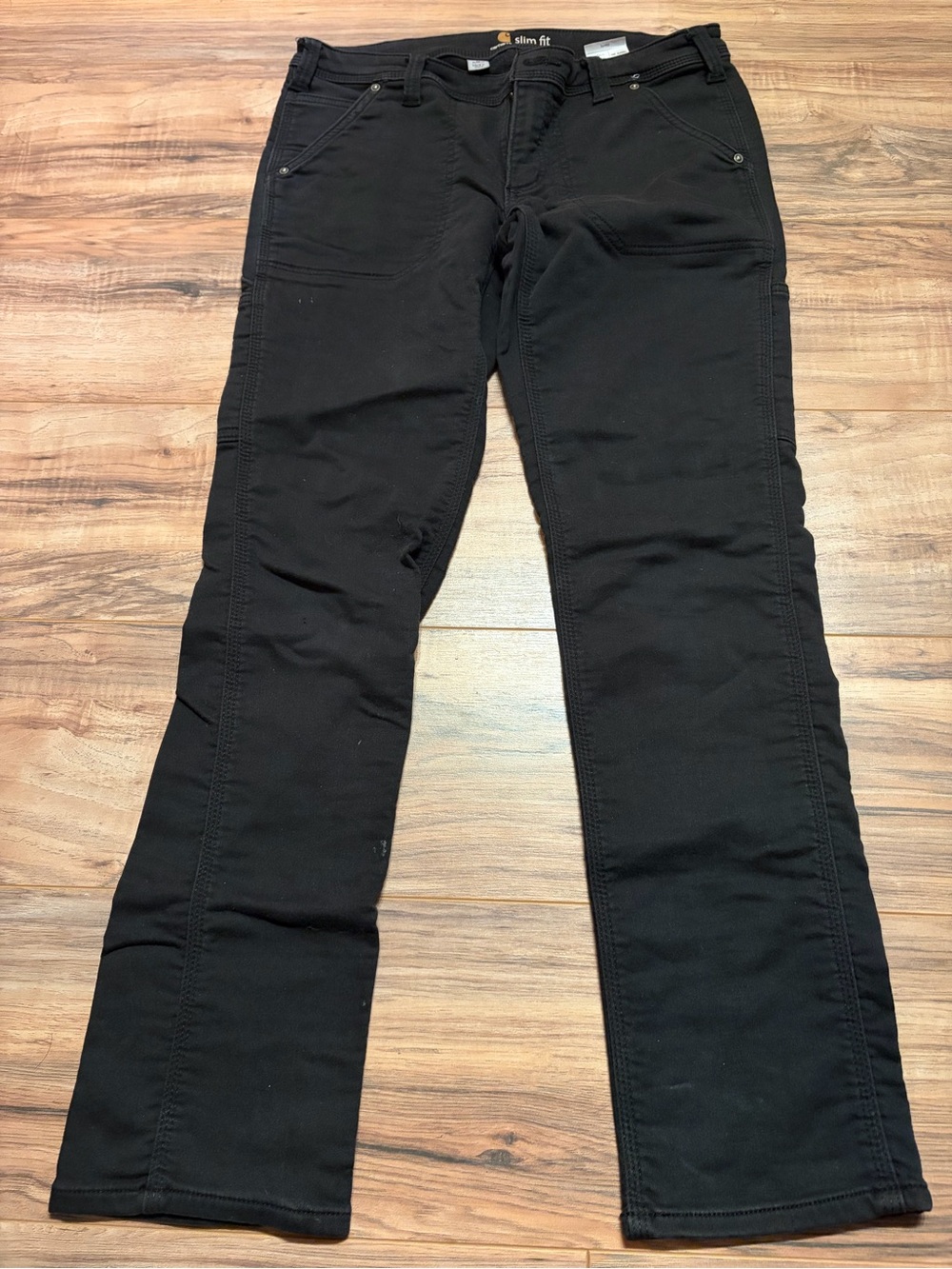 Carhartt Women’s Slim Fit Straight Leg Jeans in Black